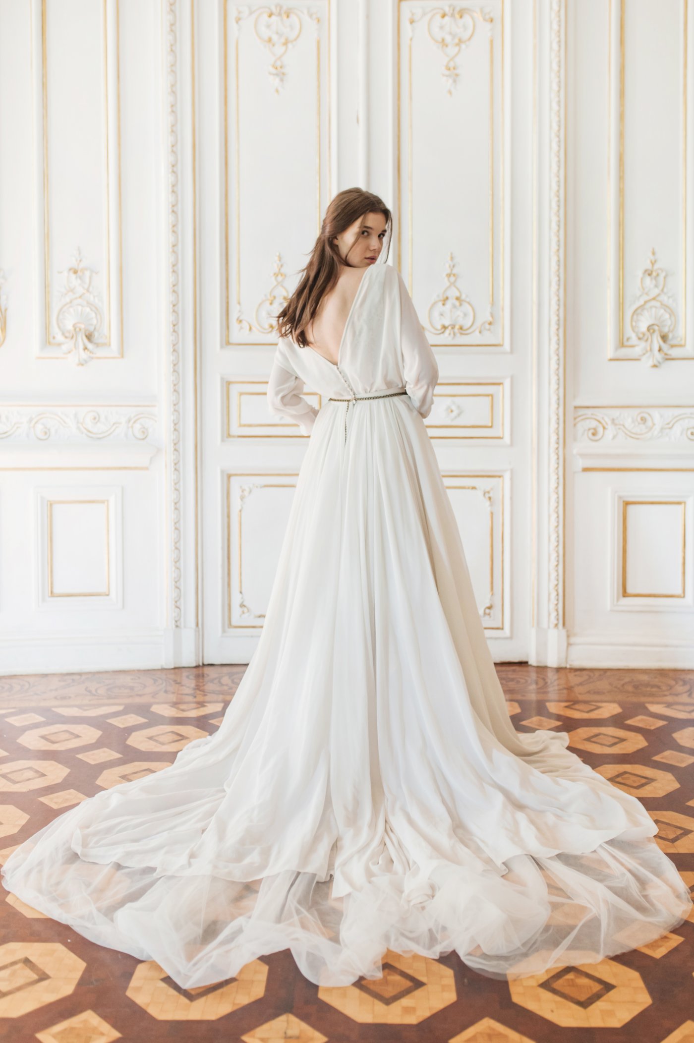 Long Sleeves Lace Wedding Dresses, Side Slit Wedding Dresses, Elegant –  ClaireBridal